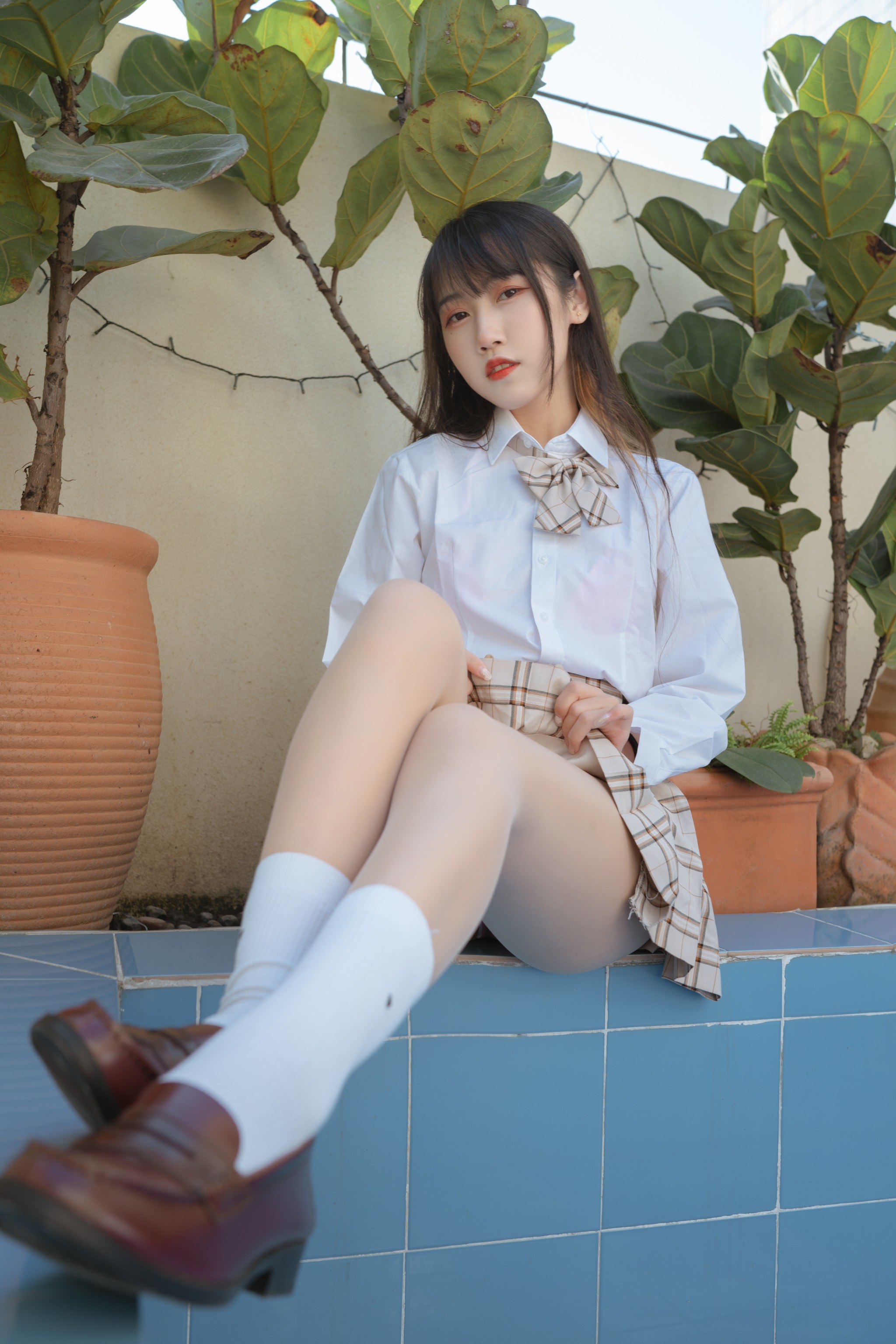 图片[1]-不呆猫 – NO.050 绳艺 JK制服 [32P]-XikXak